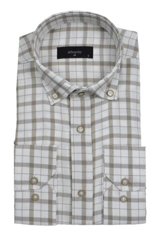 Erkek Ekose Klasik Uzun Kol Gömlek Waffle BGL-ST02986