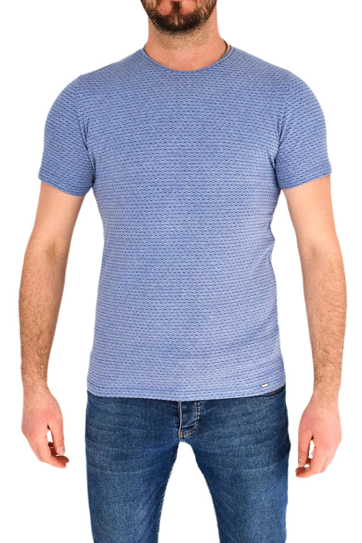 Erkek Sıfır Yaka Tişört T-752 BGL-ST01831