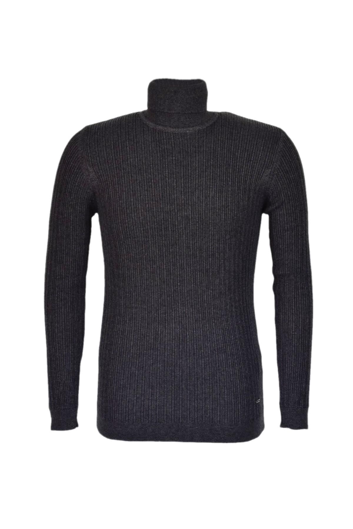 Erkek Spor Balıkçı Yaka Kazak R22897 BGL-ST03178 ANTRASİT - L