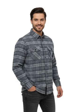 Erkek Kışlık Çift Cep Kapaklı Gömlek BGL-ST04931