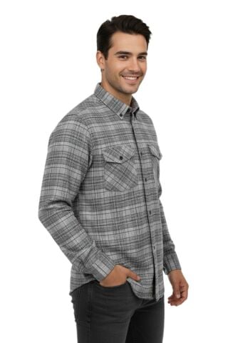 Erkek Kışlık Çift Cep Kapaklı Gömlek BGL-ST04931