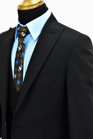 Erkek Siyah Silim Fit Takım Elbise BGL-ST02034