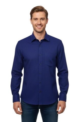 Erkek Kışlık Uzun Kol Tek Cepli Gömlek 3543 BGL-ST04806