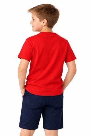 Türk Bayraklı Kız Erkek Çocuk Penye Tshirt BGL-ST05507 BEYAZ - 11 YAŞ