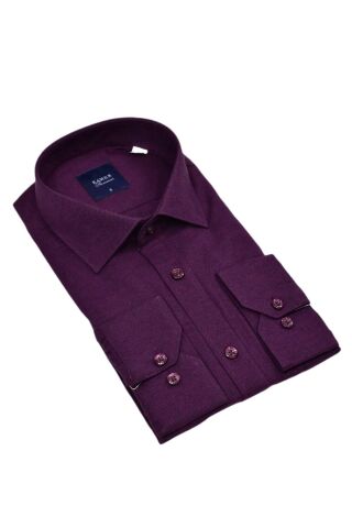 Erkek Kışlık Uzun Kol Tek Cepli Gömlek 3543 BGL-ST04806 BORDO - M