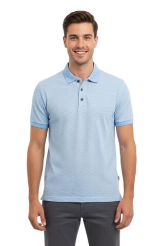 Erkek Polo Yaka Jakarlı T-sıhırt 2063 BGL-ST00533
