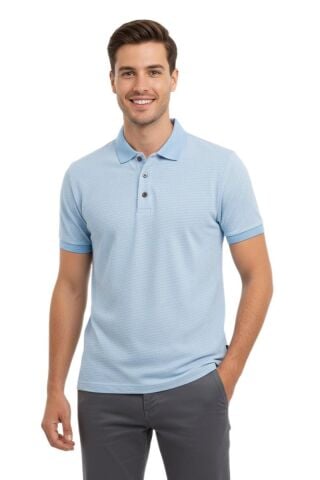 Erkek Polo Yaka Jakarlı T-sıhırt 2063 BGL-ST00533