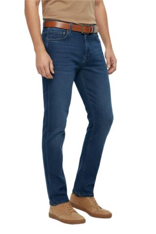 Erkek Büyük Beden Regular Kalıp Jeans Pantolon 320 BGL-ST05159 PETROL - 46