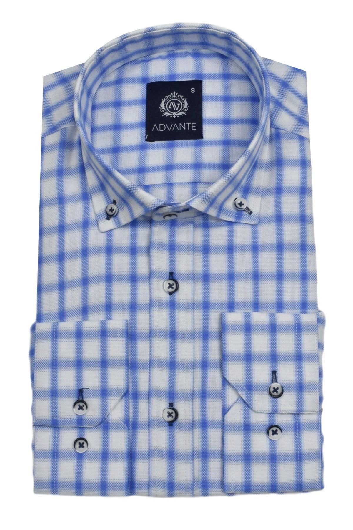 Erkek Ekose Klasik Uzun Kol Gömlek Oxford BGL-ST02987