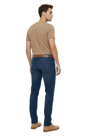 Erkek Büyük Beden Regular Kalıp Jeans Pantolon 320 BGL-ST05159 PETROL - 48