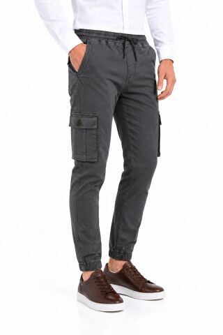 Erkek Kanvas Kargo Cepli Bel Paça Lastikli Pantolon BGL-ST05472 HAKİ - 31/34