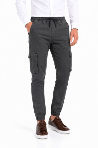 Erkek Kanvas Kargo Cepli Bel Paça Lastikli Pantolon BGL-ST05472 HAKİ - 32