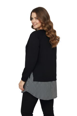 Kadın Siyah Sıfır Yaka Spor Bluz BGL-ST05158