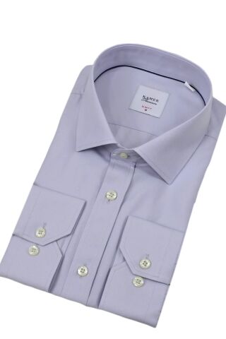 Erkek Slim Fitt Uzun Kol Gömlek 2290 BGL-ST04378 A.GRİ - S