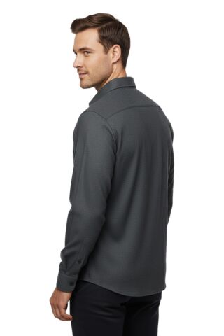 Erkek Kışlık Uzun Kol Tek Cepli Gömlek 3543 BGL-ST04806 FÜME - XL