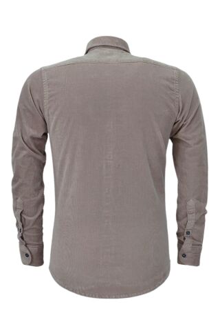 Erkek Kadife Silim Fit Gömlek BGL-ST03909 SİYAH - S