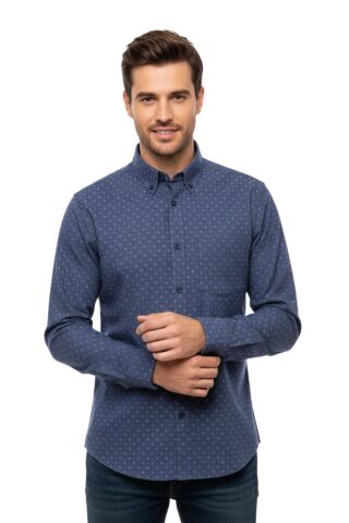 Erkek Kışlık Uzun Kol Tek Cepli Gömlek 3565 BGL-ST04807