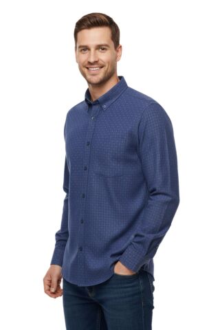 Erkek Kışlık Uzun Kol Tek Cepli Gömlek 3565 BGL-ST04807