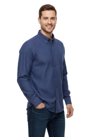 Erkek Kışlık Uzun Kol Tek Cepli Gömlek 3565 BGL-ST04807