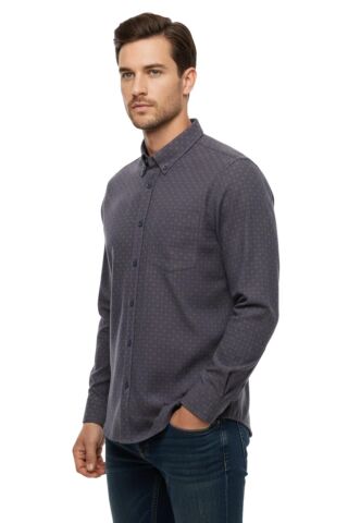 Erkek Kışlık Uzun Kol Tek Cepli Gömlek 3565 BGL-ST04807