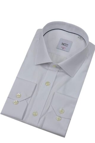 Erkek Slim Fitt Uzun Kol Gömlek 2290 BGL-ST04378 BEYAZ - XL