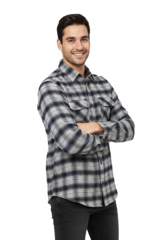 Erkek Kışlık Çift Cep Kapaklı Gömlek BGL-ST04933