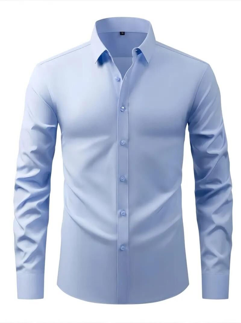 Erkek Slim Fitt Uzun Kol Gömlek 2290 BGL-ST04378 MAVİ - S
