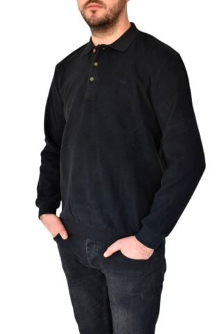 Erkek Büyük Beden Polo Yaka Sweatshirt 2260-BTL BGL-ST02353