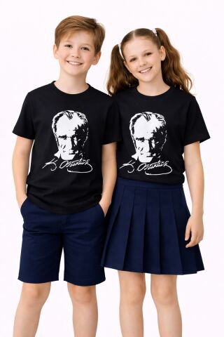 Atatürk Baskılı Çocuk Tişört BGL-ST05506