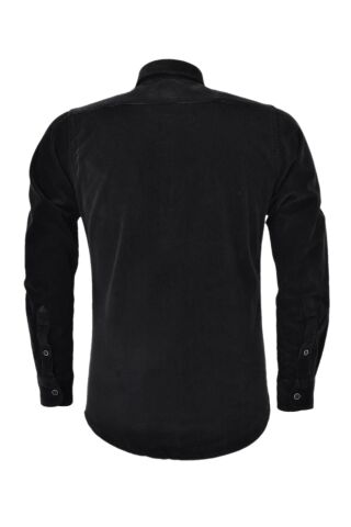 Erkek Kadife Silim Fit Gömlek BGL-ST03909 SİYAH - L