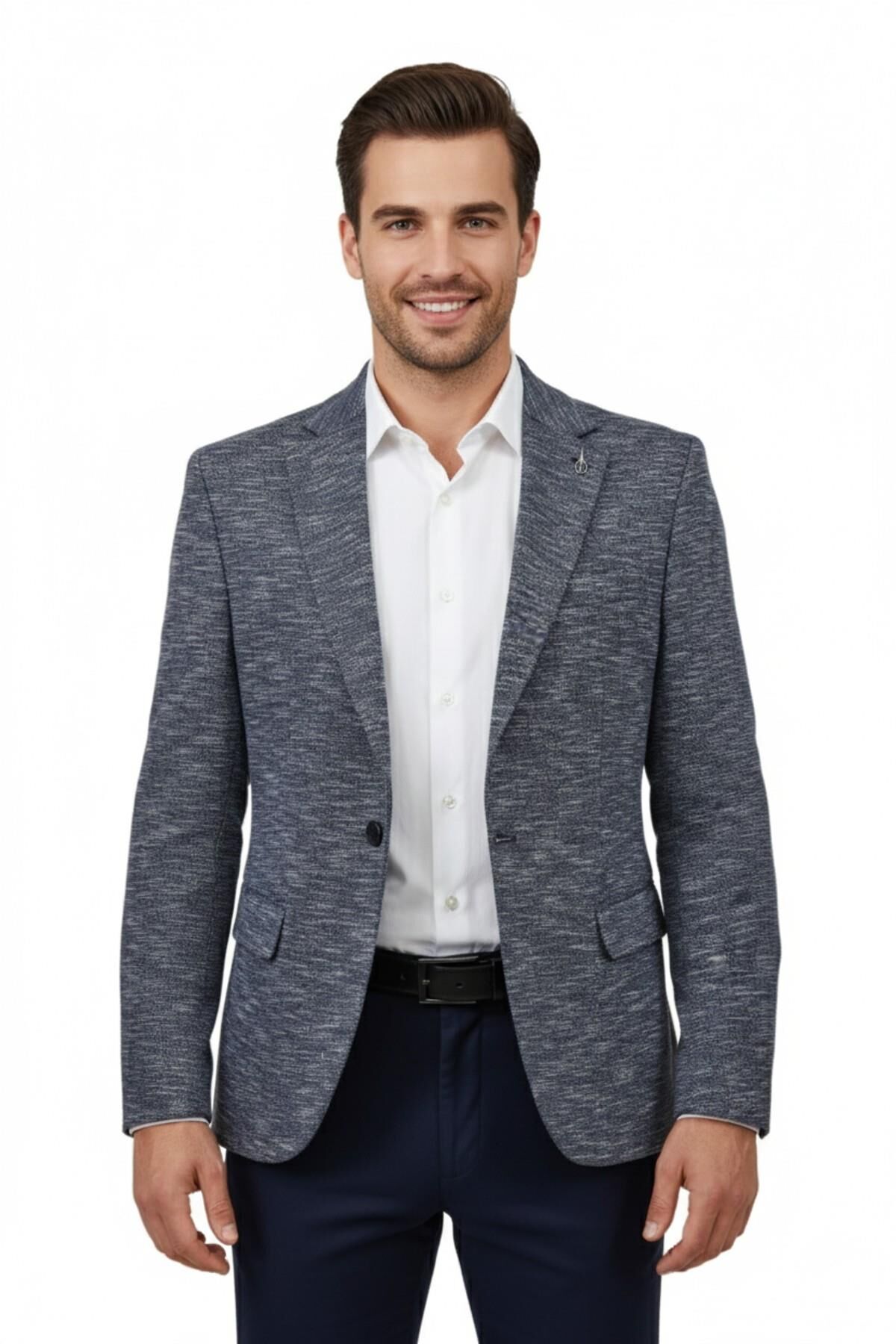Erkek Tek Spor Ceket Çift Yırtmaçlı BGL-ST04981 LACİVERT - 48