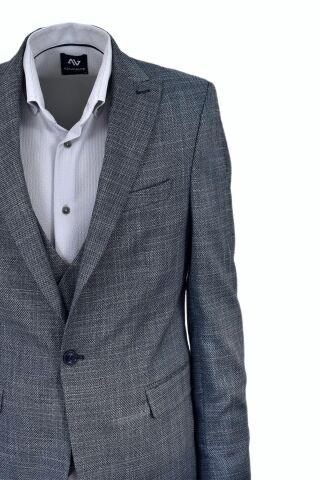 Erkek Hasır Silim Fit Takım Elbise BGL-ST03495 BEJ - 46
