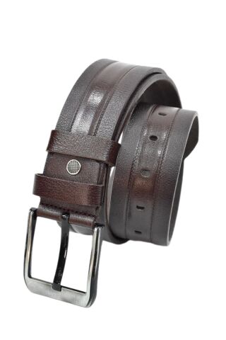 Erkek Siyah Hakiki Deri Kemer Jeans İçin DYN12527-1