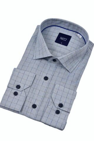 Erkek Klasik Uzun Kol Ekose Gömlek 3701 BGL-ST04391