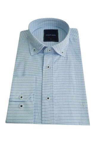 Erkek Gömlek Slim Fitt Puantiyeli Rehalli BGL-ST00803