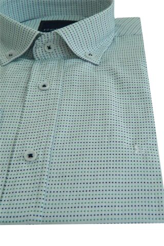 Erkek Gömlek Slim Fitt Puantiyeli Rehalli BGL-ST00803 YEŞİL - S