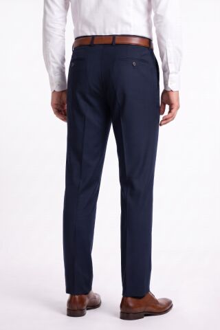 Erkek Pileli Klasik Kumaş Pantolon 1166P BGL-ST05613 LACİVERT - 48