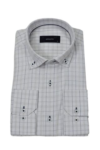 Erkek Klasik Piti Kare Tek Cepli Gömlek BGL-ST03905