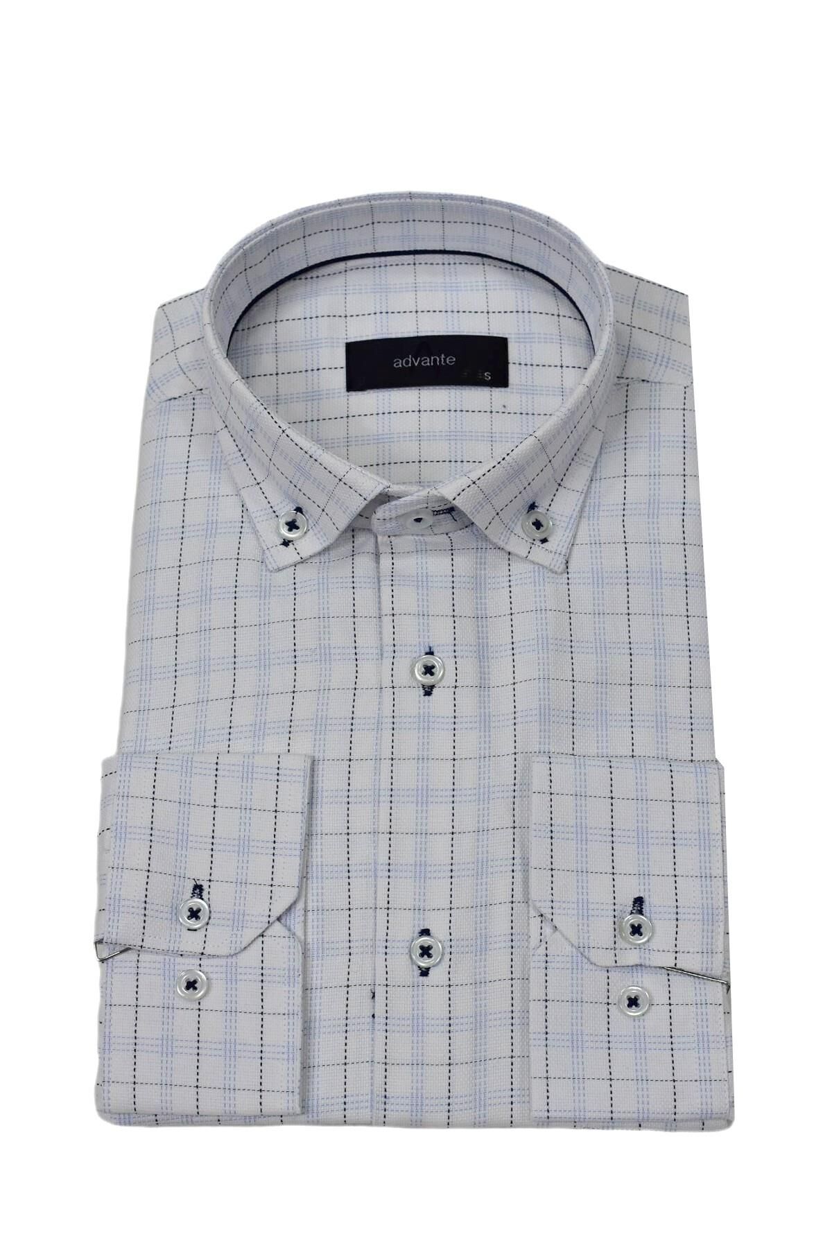 Erkek Klasik Piti Kare Tek Cepli Gömlek BGL-ST03905