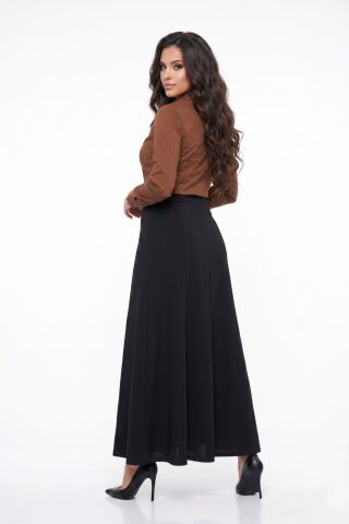 Kadın Kumaş Etek Lastikli Kemer Balık Model BGL-ST05512 SİYAH - 44