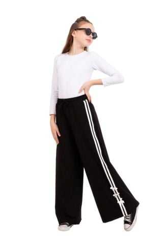 Kız Çocuk Eşofman Altı Cepli 2 İplik Şeritli Fiyoklu BGL-ST05227