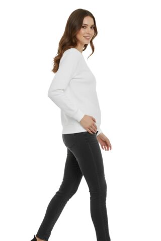 Kadın Sıfıryaka Sweatshirt  BGL-ST05116 BEYAZ - 2XL