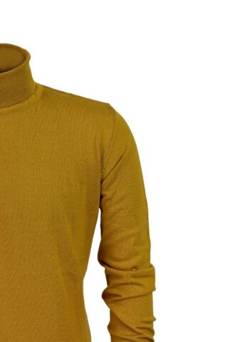 Erkek Spor Düz Balıkçı Yaka Kazak R21010 BGL-ST03179 HARDAL - M