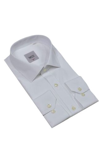 Erkek Slim Fitt Uzun Kol Gömlek 2427 BGL-ST04809 BEYAZ - L