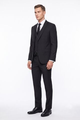 Erkek Takım Elbise Çift Yırtmaç Yelekli Silim Fit 6 Drop BGL-ST05666