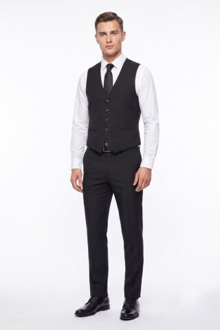 Erkek Takım Elbise Çift Yırtmaç Yelekli Silim Fit 6 Drop BGL-ST05666