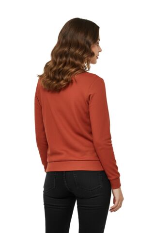 Kadın Sıfıryaka Sweatshirt  BGL-ST05116 KİREMİT - XL