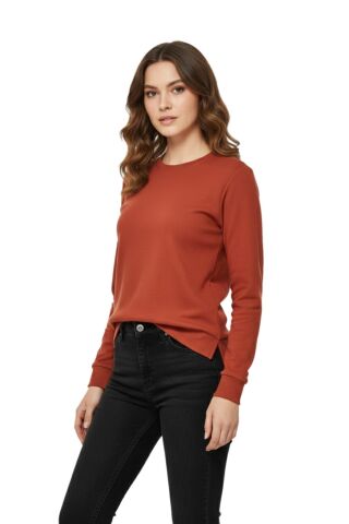 Kadın Sıfıryaka Sweatshirt  BGL-ST05116 KİREMİT - XL
