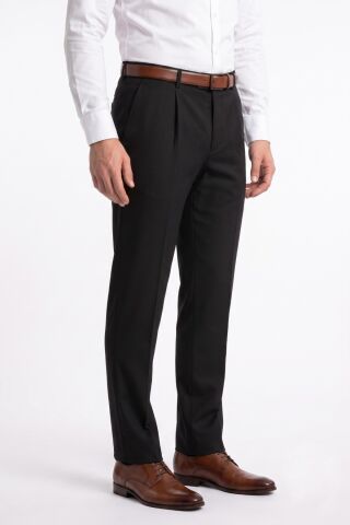 Erkek Pileli Klasik Kumaş Pantolon 1166P BGL-ST05613 SİYAH - 54