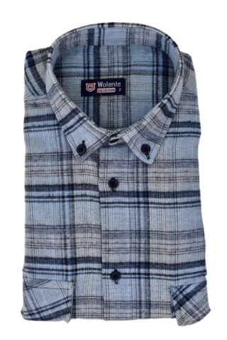 Erkek Pamuklu Kışlık Çift Cepli Kapaklı Gömlek BGL-ST03166